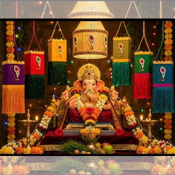 Paithani-Nath Aakash Kandil
